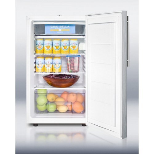 Summit CM411LBISSHV 20" Medically Approved Compact Refrigerator with 4.1 cu. ft. Capacity Professional Vertical... N5