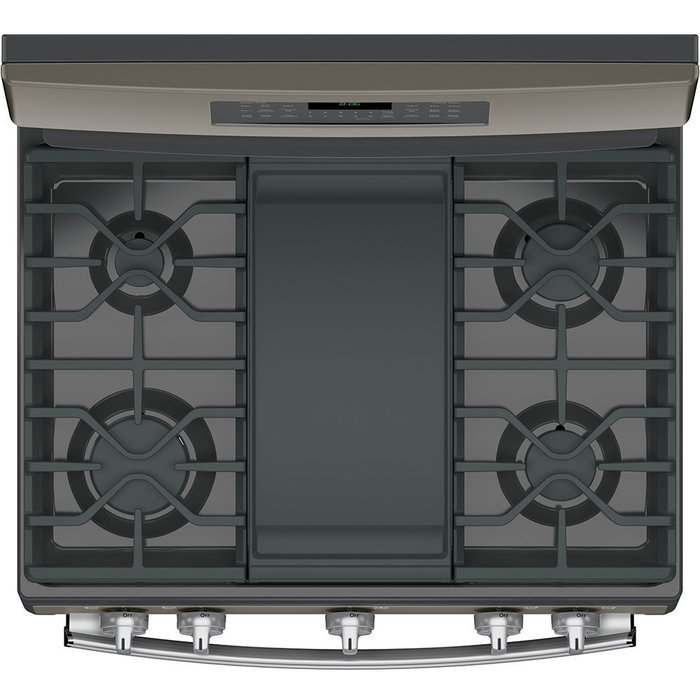 GE JGB860EEJES 30" Slate Gas Sealed Burner Double Oven Range - Convection N5