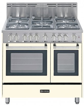 Verona VEFSGG365DAW 36" White Gas Sealed Burner Double Oven Range - Convection