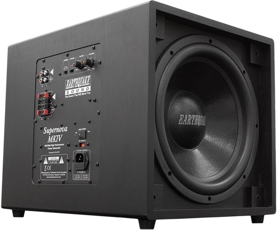 Earthquake Sound Supernova MKIV-12 Powered Subwoofer with SLAPS Technology, Black Ash N5