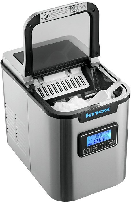 Knox Portable Ice Maker w/LCD Display - 2.8-Liter Water Reservoir, 3 Selectable Cube Sizes - Makes up to 27 Pounds... N3