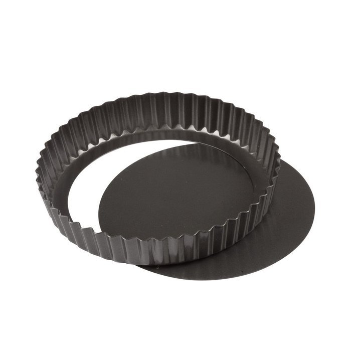 FortheChef's Deluxe Non-Stick Carbon Steel Professional 8" Quiche / Tart Pan N2