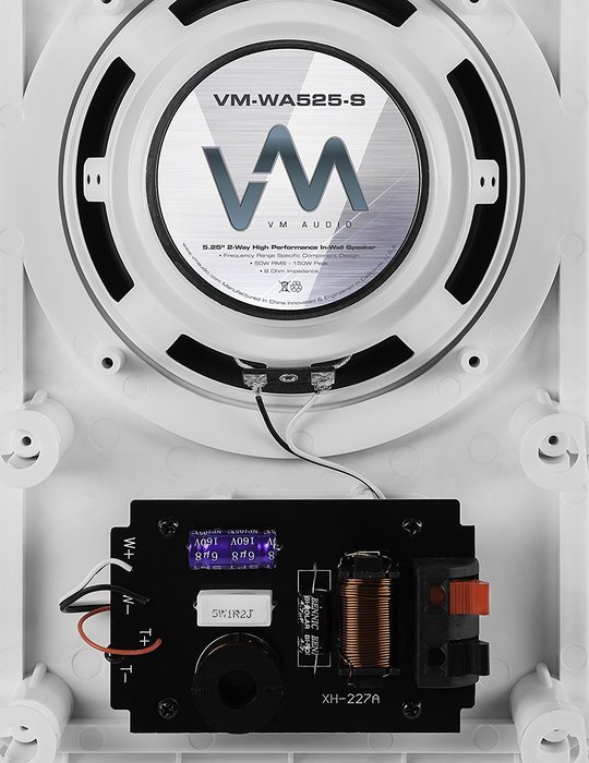 2) VM Audio 5.25" 150W 2-Way In-Wall Surround Speaker (Pair) | VM-WA525-S N2