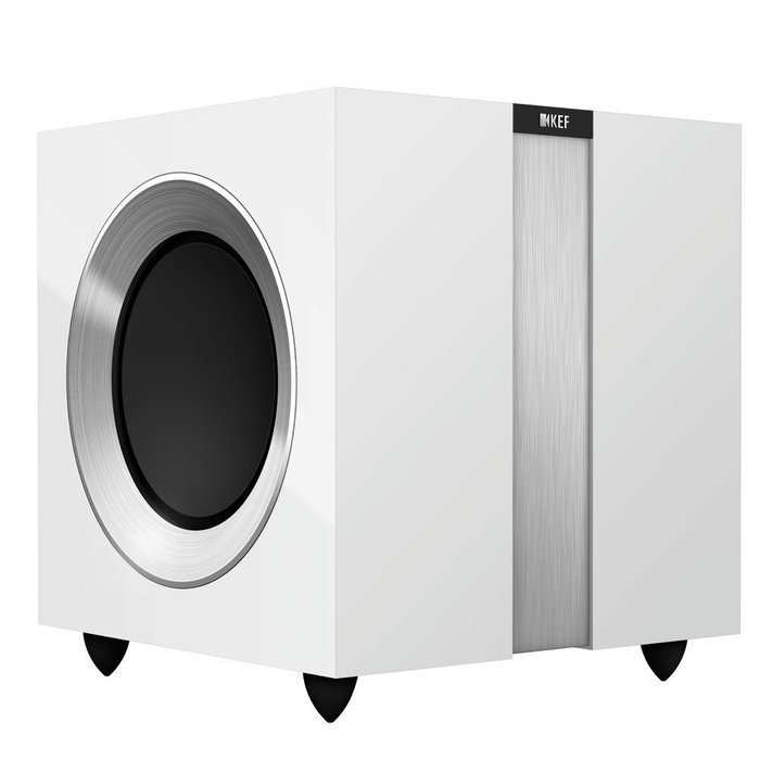 KEF R400b Front Firing Powerful Subwoofer - Gloss White (Single) N2
