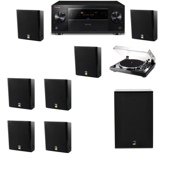 M&K Sound MP150II Wall Speaker 7.1 Thorens TD-240-2 X12 Pioneer Elite SC-89