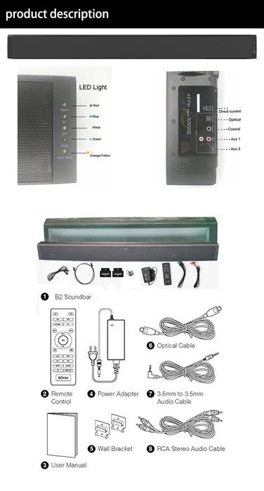 LP 2.0 CH BT Soundbar Sperker Built-In Advanced Full Ranage Top Quality Speaker/ Stereo Audio System With High... N2