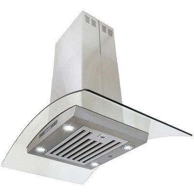 36" 870 CFM Island Mount Ventless Ductless Range Hood with Touch Panel