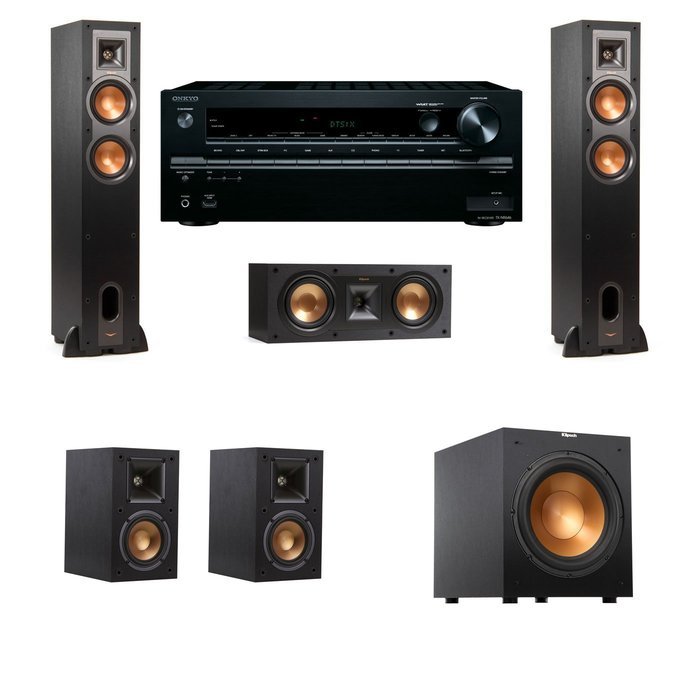 Klipsch R-26F Floorstanding Speakers 5.1 R-12SW Onkyo TX-NR646