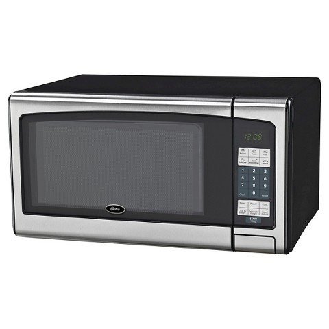 Oster 1.1 Cu. Ft 1000 watt Digital Microwave Oven-Black & Stainless Steel