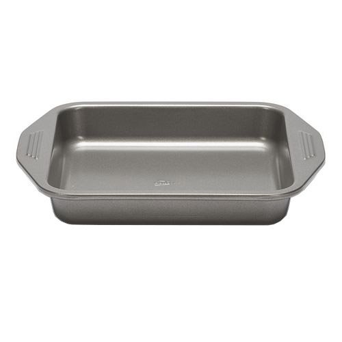 Patisse Carat Square Cake Pan Heavy Duty with Double Non-Stick Coating, Dark Grey Metallic