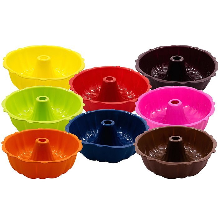 Marathon Housewares KW200012OR Premium Silicone Bundt Pans, Orange N6