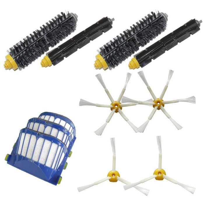 SHP-ZONE 3 Aero Vac Filters & 2 3-Armed + 2 6-Armed Side Brushes & 2 Bristle Brushes & 2 Flexible Beater Brushes...