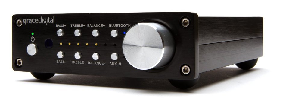 Grace Digital GDI-BTAR252 50W Integrated Stereo Amplifier with Built-In Bluetooth Wireless Receiver (Black) N4