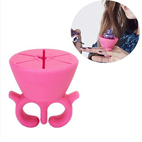SymWell(TM) new arrival 1pc portable woman lady girls Silicone Finger Wearable Nail Polish Holder Display nail... N5