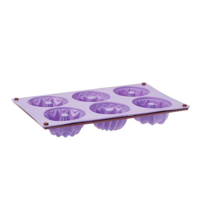 Silikomart 6 Cavity Cake Mold, Lilac N4