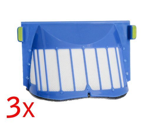 3-Pack AeroVan Filter for iRobot Roomba 550 Series Vacuum Cleaning Robots.