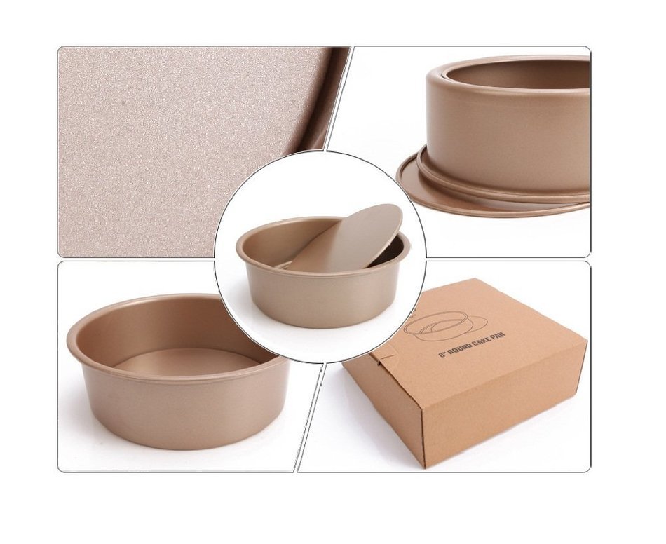 GMM Round Cake Pan Cookies Mold DIY Baking Mould, Non-stick Coatings (8 inch) N3