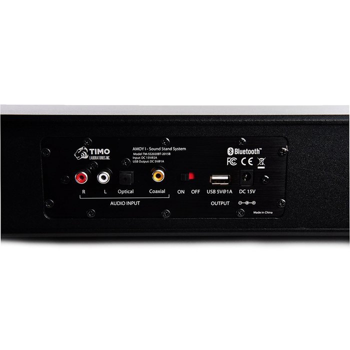 Timo AMOY I, TM-SS2020BT-2015B, 2.0 Channel Sound base/Soundbase/Sound Stand with Wireless Bluetooth Streaming... N5
