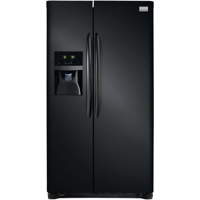 Frigidaire FGHS2631PEGallery 26 Cu. Ft. Black Side-By-Side Refrigerator - Energy Star