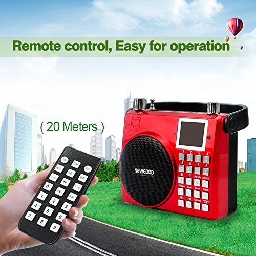 NEWGOOD Wireless Remote Control Outdoor Portable Bass Player Speaker With Digital Numbers Buttons And Voice Recorder... N13