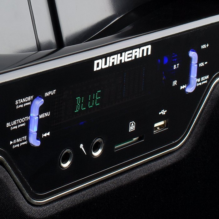 DURHERM Bluetooth Wireless Tower Floor Standing Home Audio Speaker FM SD USB RCA Aux Karaoke Dual Charging Dock... N2