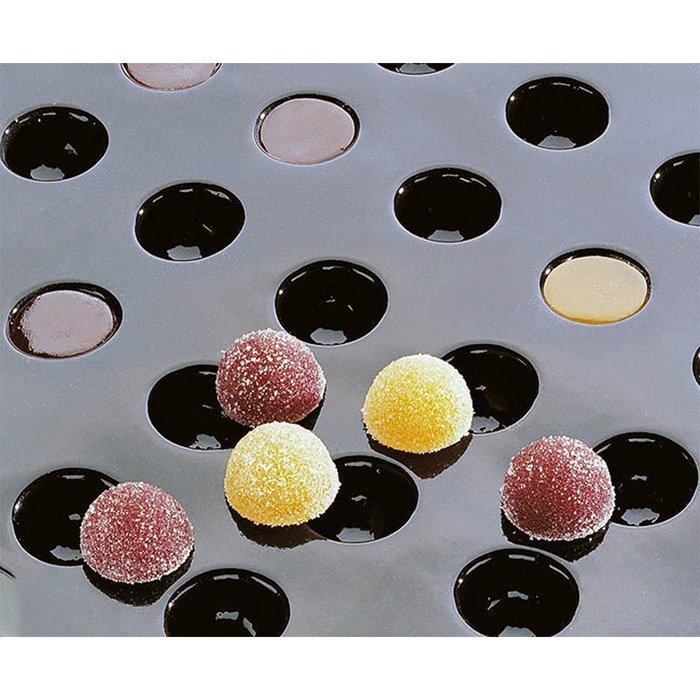 Matfer Bourgeat Silicone Flexipan Half Round Baking Molds, 28 Cups 336056 N2