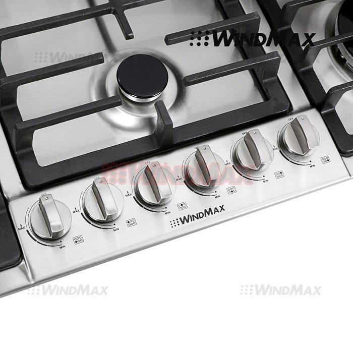 WindMax 34" Titanium 6 Burners Built-In Stoves NG/LPG Cooktops Cooker~US Stored#68023 N2