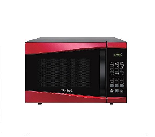 0.9-cu. Ft. 900-watt Microwave Red 1-touch cooking features: popcorn, potato, reheat, frozen dinner, beverage...
