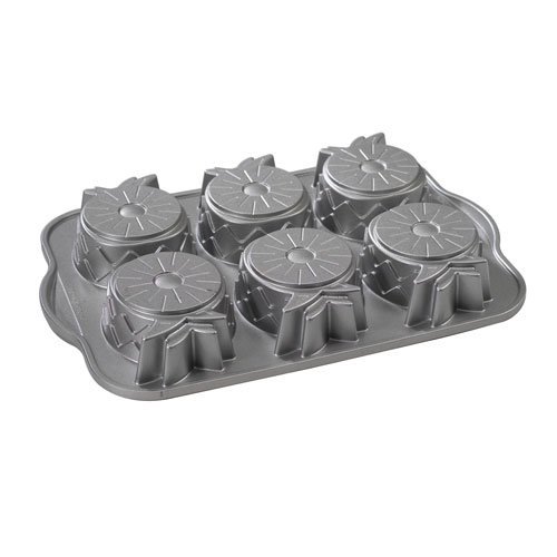 Nordic Ware Bundt Bakeware Cast Aluminum Nonstick Mini Pineapple Upside Down Cake Pan