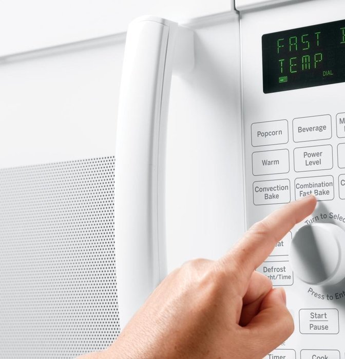 GE PVM9179DFWW Profile 1.7 Cu. Ft. White Over-the-Range Microwave - Convection N8