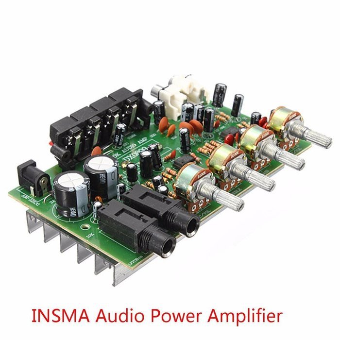 INSMA 12V 60W HiFi Stereo Digital Volume Tone Control Board Module for Audio Power Amplifier N3