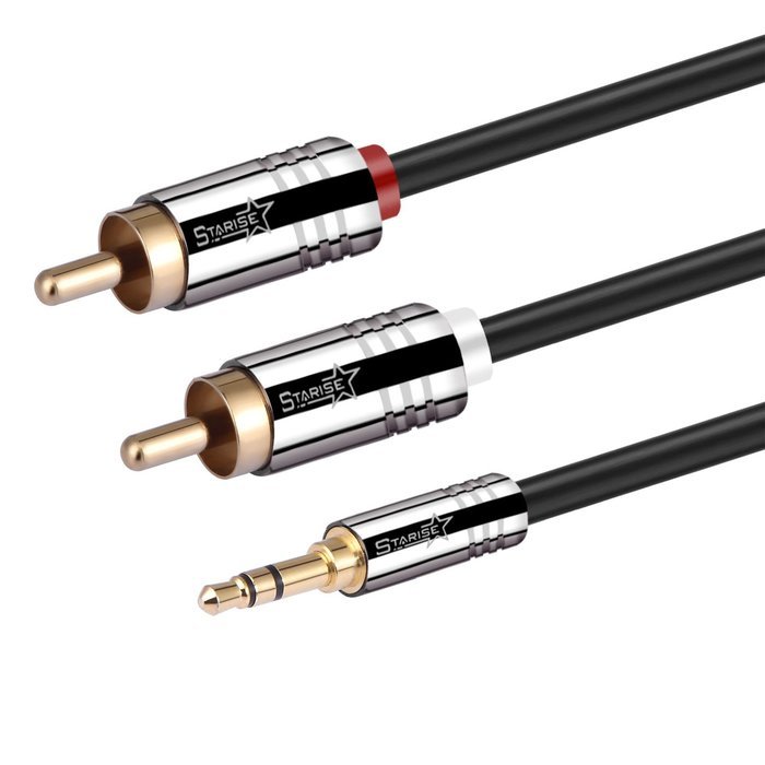 Starise 3.5mm to RCA Cable Male to Male Audio Stereo Y Splitter Cable for Car, Headphones, Home System, iPhone... N7