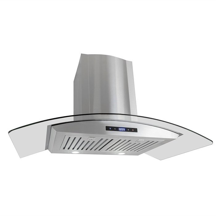 Cosmo COS-668AS900 36" Wall Mount Range Hood with Glass & Touch Controls N3