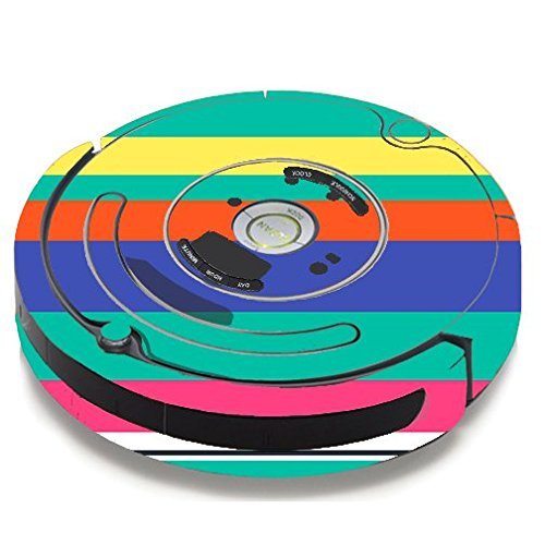 Skin Decal Vinyl Wrap For IRobot Roomba 650 655 Vacuum / Slinko Pastel Lines