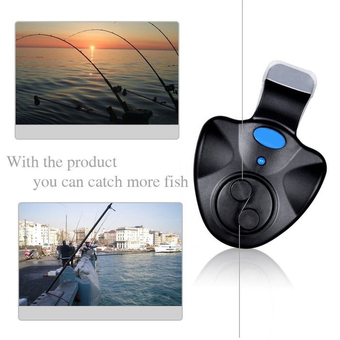 Small MINI Electronic Wireless ABS Fish Bite Alarm Sound Running LED Sensitive Mat indicator banding on the rod... N6