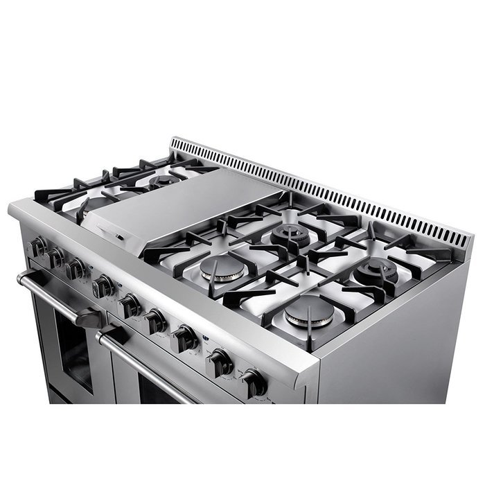 48" 6 Burner Gas Range With Double Oven and Griddle N3