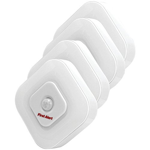 New FIRST ALERT SFA265 Indoor Motion Sensor LED Lights, 4 pk