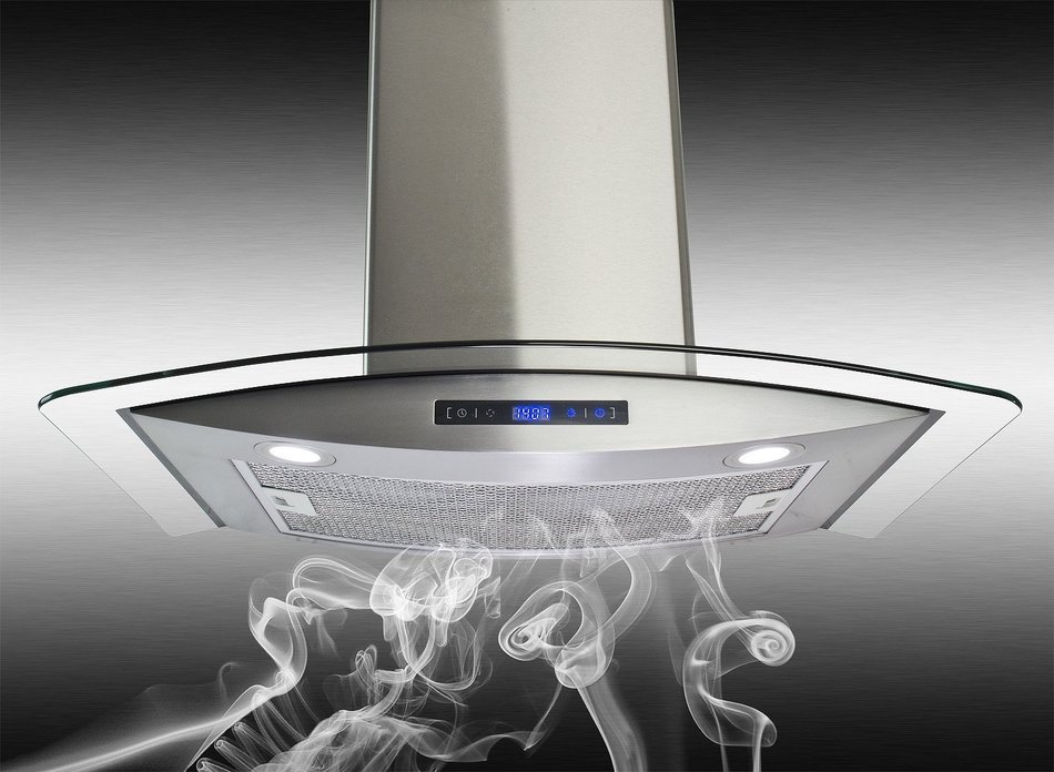 AKDY New 30" European Style Wall Mount Stainless Steel Glass Range Hood Vent Touch Control AZ-688/CS14 30" N7