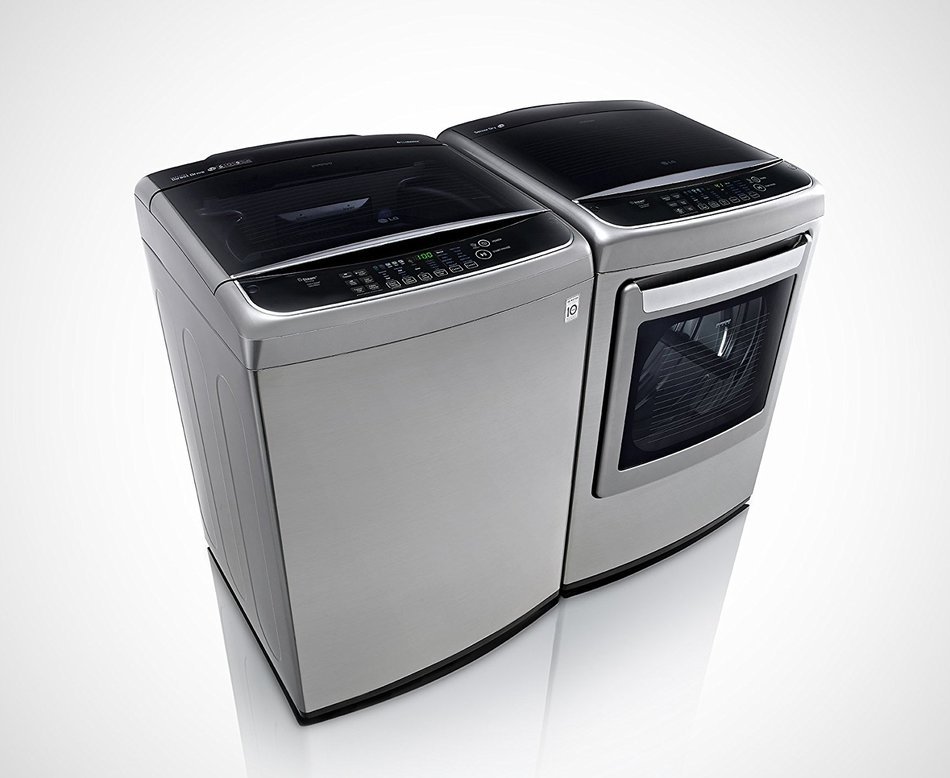 LG GAS DRYER PAIR SPECIAL-Mega Capacity High Efficiency Top Load Laundry System with GAS Dryer inGraphite Steel...
