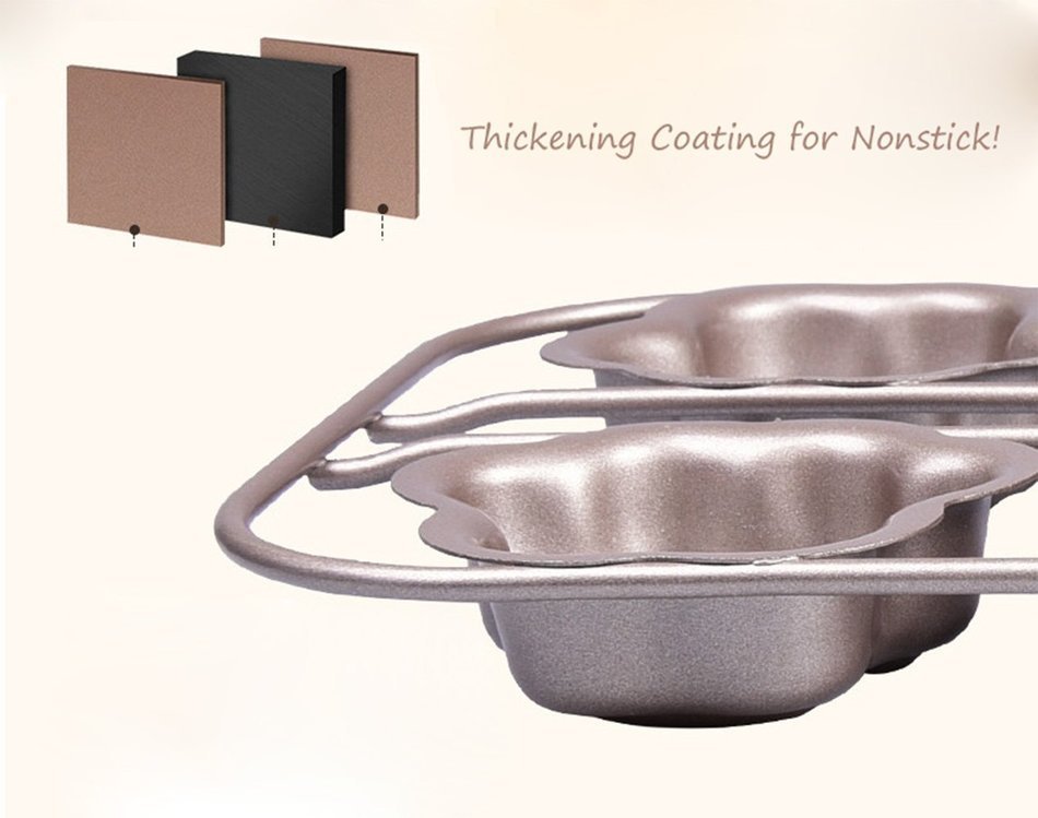 Cake Mold - Yiiho Non Stick Cat Paw Shaped Cake Mold Biscuit Pudding Mold 1 set N2