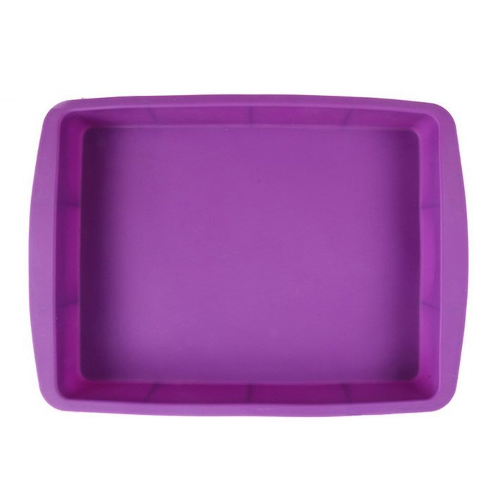 Generic Silicone Rectangular Cake Pans Easy Demoulding Purple by Generic N2