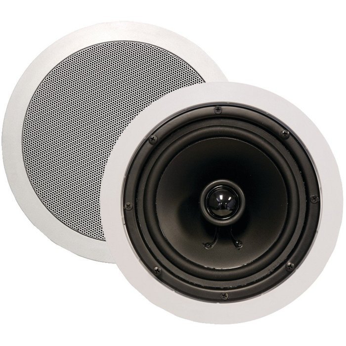 1 - ARCHITECH 6.5", 2-Way Round In-Ceiling Loudspeakers, 50W - 100W per channel, 6.5" poly woofers with butyl... N2