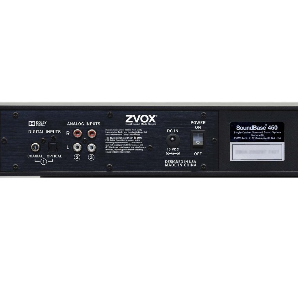 ZVOX SoundBase 450 28&rdquo;Sound Bar with Built-In Subwoofer, Bluetooth, AccuVoice N2