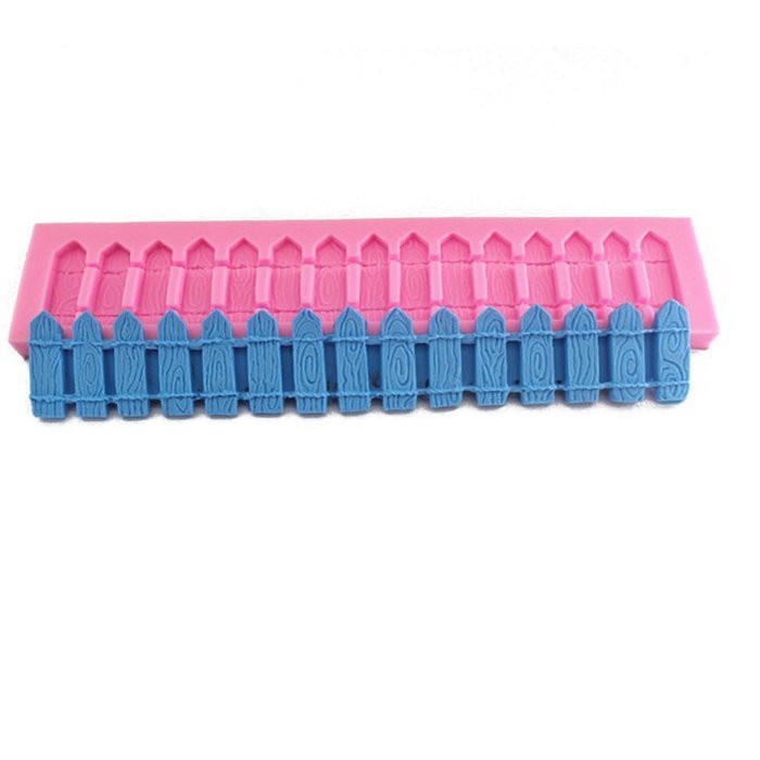 ETHAHE 3D Garden Fence Silicone Fondant Cake Mould Baking Mold