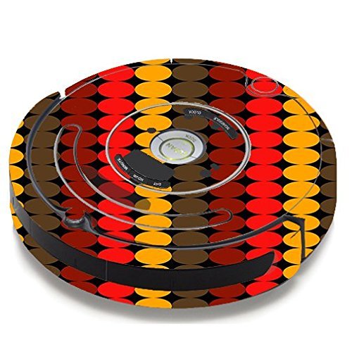 Skin Decal Vinyl Wrap For IRobot Roomba 650 655 Vacuum / Circles Retro Pattern