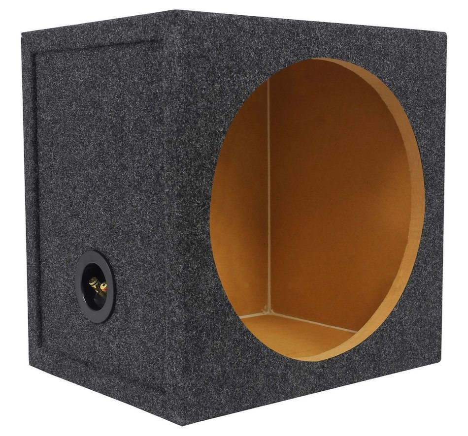 Rockville RSQ12S 0.75 Cu Ft, Single 12" Sealed 3/4" MDF Car Sub Enclosure Box