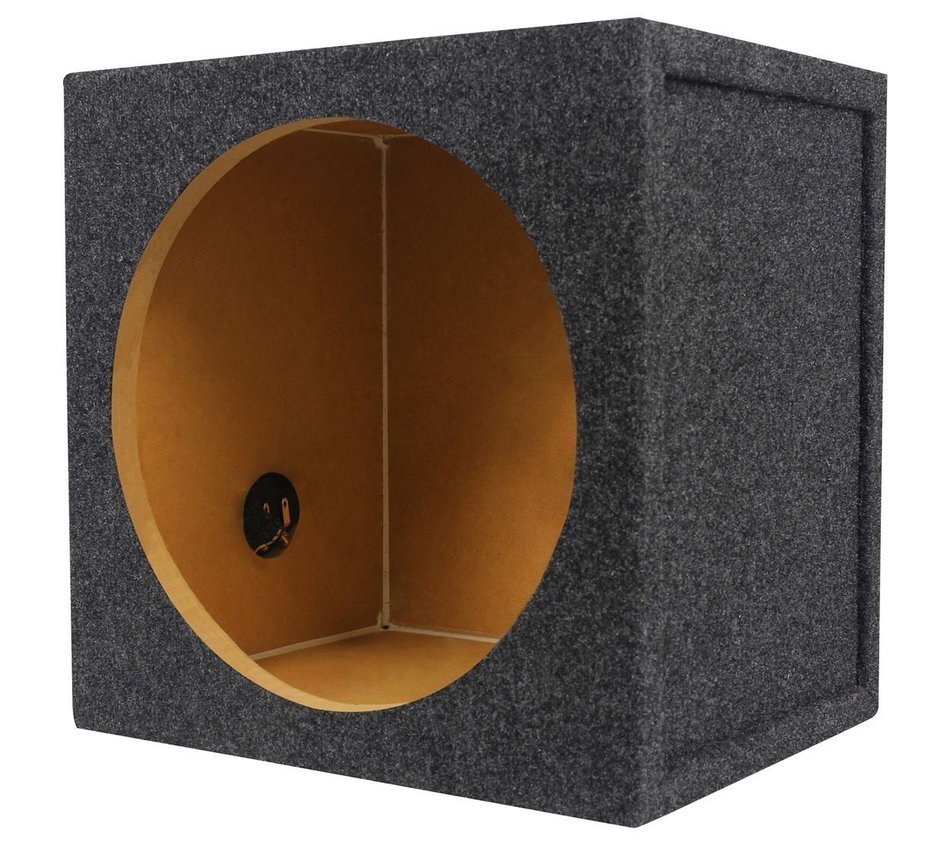 Rockville RSQ12S 0.75 Cu Ft, Single 12" Sealed 3/4" MDF Car Sub Enclosure Box N2