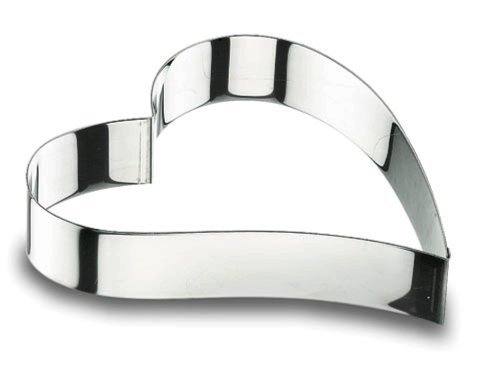 LACOR 68311 HEART FRAME CAKE RING 10x4 CM. STNLS