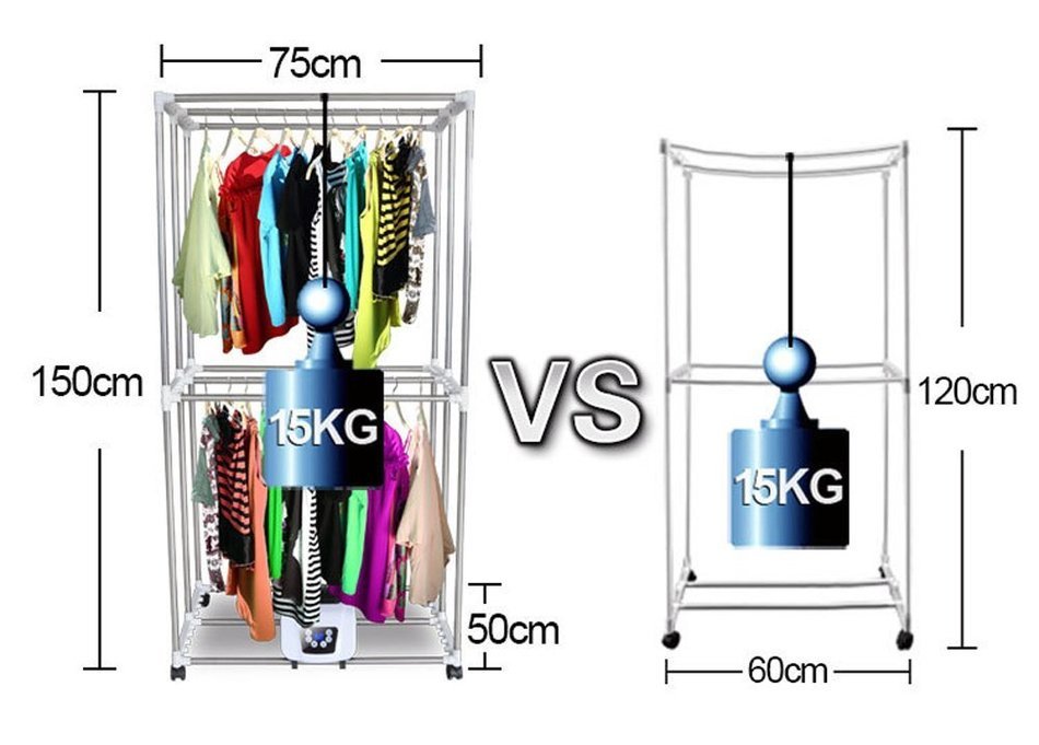 Portable Clothes Dryer Electric Laundry Drying Rack 33 LB Capacity Best Energy Saving Folding Dryer Quick Dry... N3