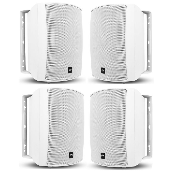 VM Audio 260-Watt White Weather-Resistant Patio Speaker System, 4